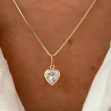 Colar heart Cristal